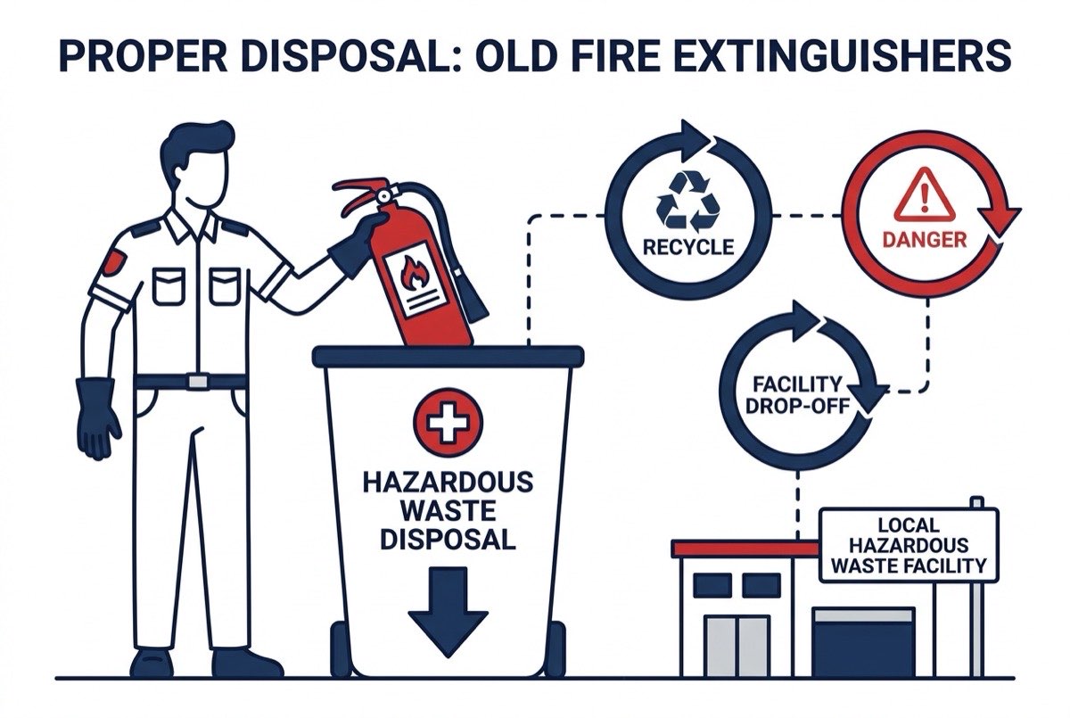 How to safely dispose of old fire extinguishers