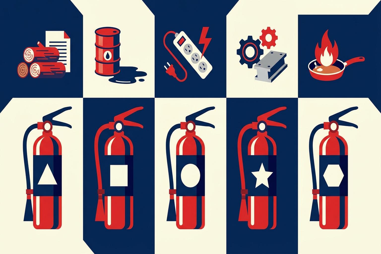 Fire extinguisher classes A B C D K reference chart